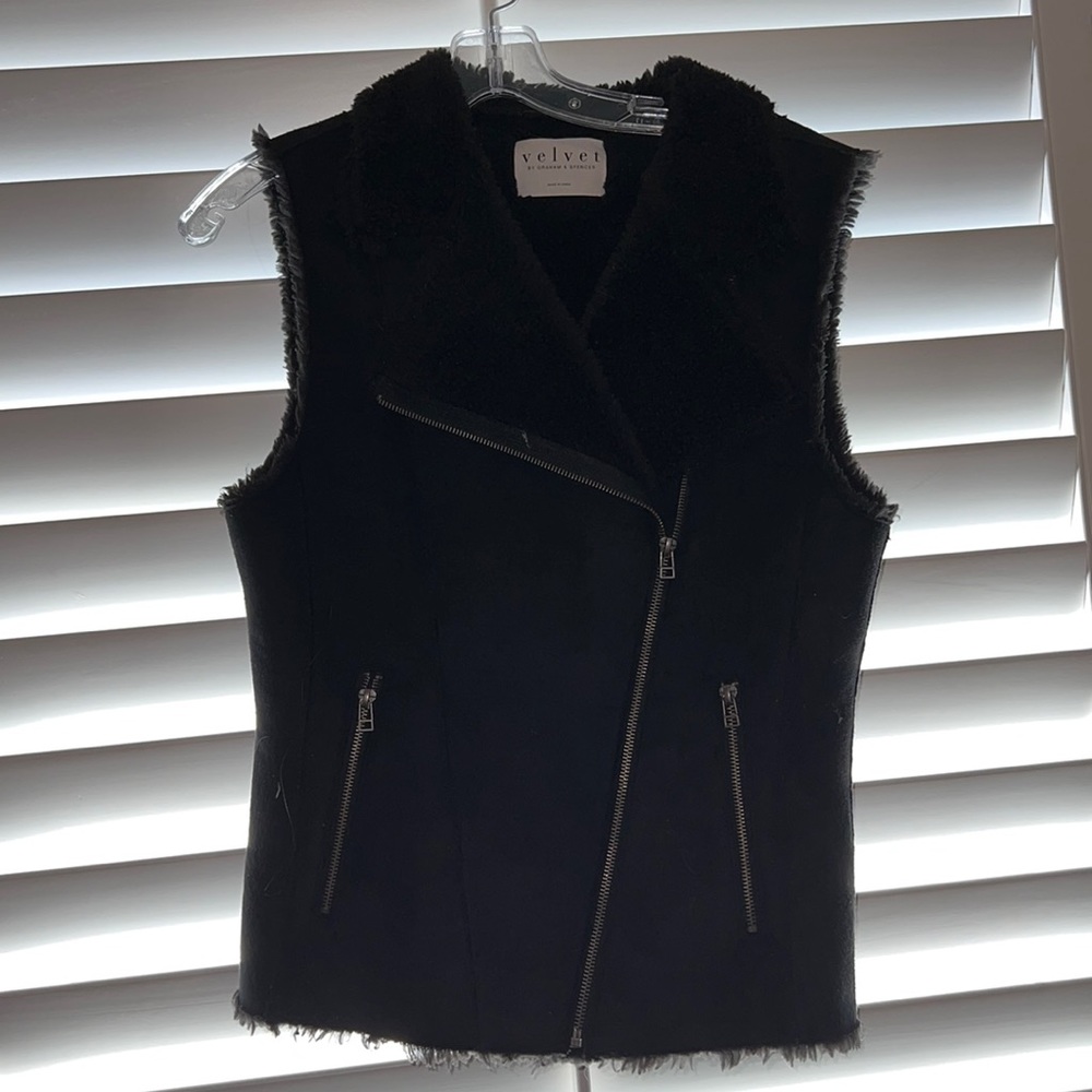 Black Velvet by Graham & Spencer fur vest
